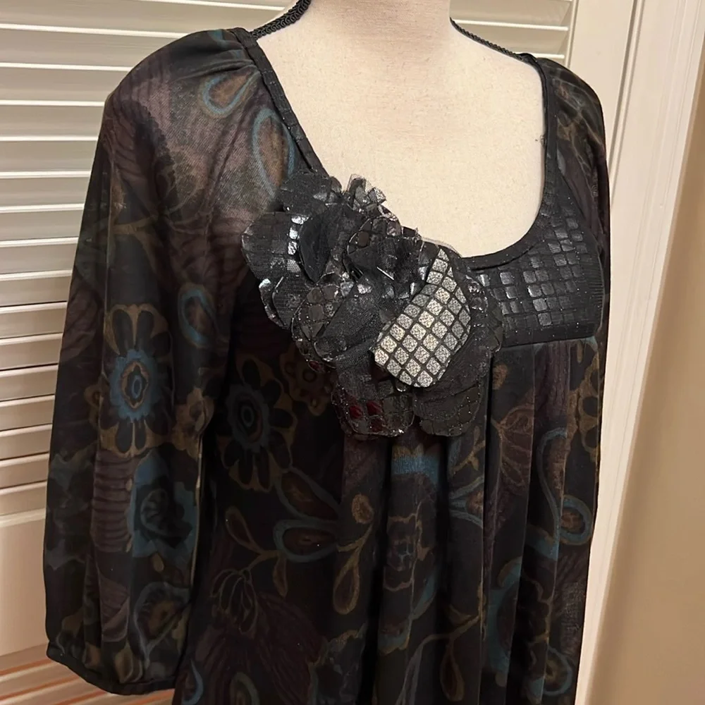 Nina Dress in Black Floral, Size Medium - Picture 8 of 17